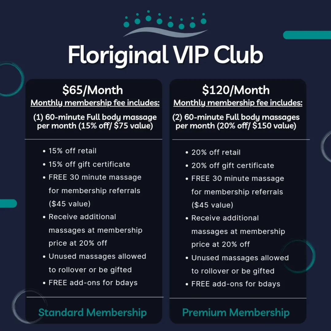Floriginal VIP Club - Full-service Mobile Massage Memberships in Belmopan, Cayo, Belize