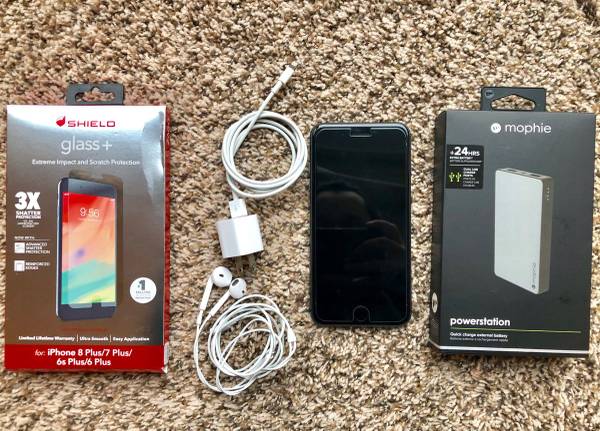 iPhone 8 Plus 256GB with free charging powerstation