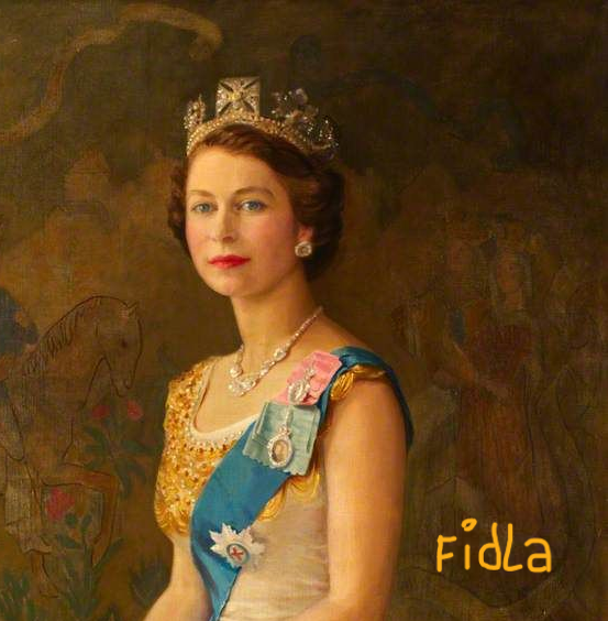 Portrait of Queen Elizabeth 2nd (Acrylic Paint on canvas)